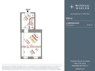 1-Zimmer-Wohnung kaufen in Wien – 30,85 m², € 125.000 – Bild 18 von 18