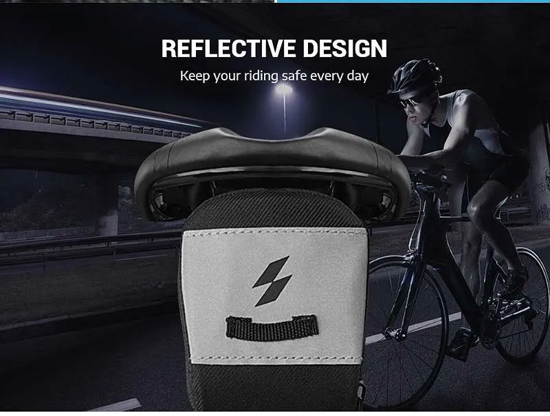 Mini Satteltasche Fahrrad 14,5x9x5cm – Wasserdichte Reflektierende Tasche Für Rennrad & MTB