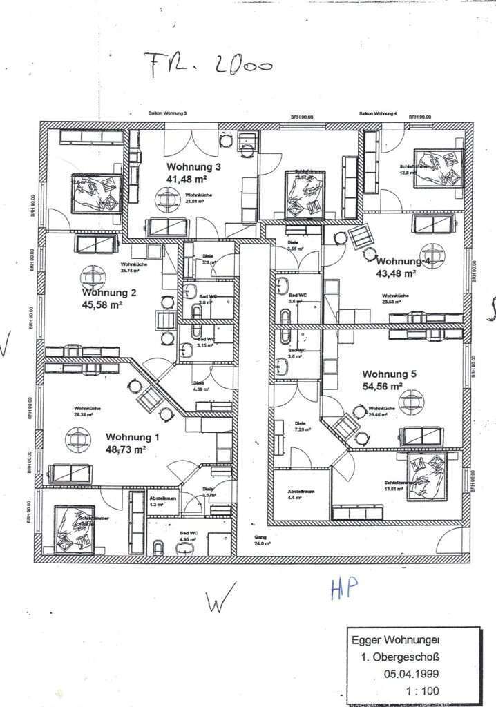 Wohnung 48,73 M², 2 Zimmer Mit Kleiner Offenen Kochnische, Feldkirchen ...