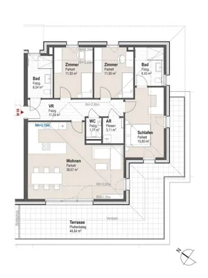 4-Zimmer-Wohnung kaufen in Zell am See – 107,84 m², € 996.946 – Bild 10 von 10