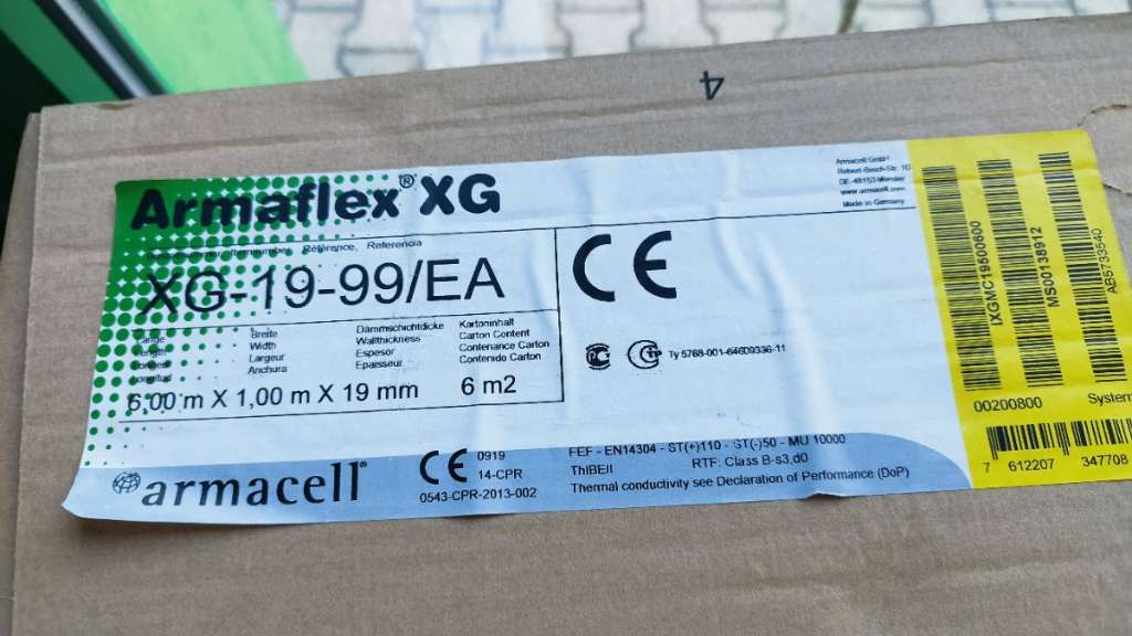 Armaflex XG 19mm selbstklebend, 3,8x1m, € 30,- (5110 Oberndorf bei  Salzburg) - willhaben