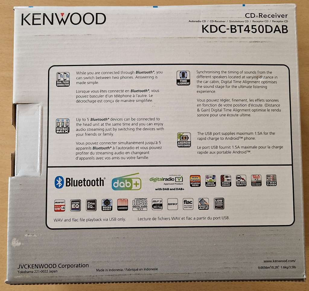 Kenwood KDC-BT450DAB - Autoradios 