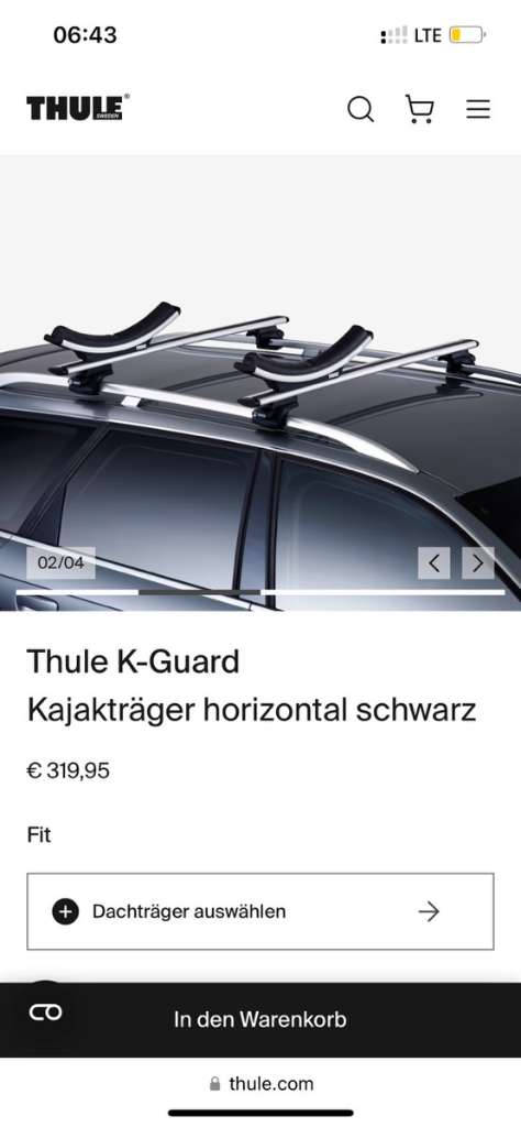 Eisenstadt) Thule Guard (7000 - Kayakträger, € willhaben K 255,-