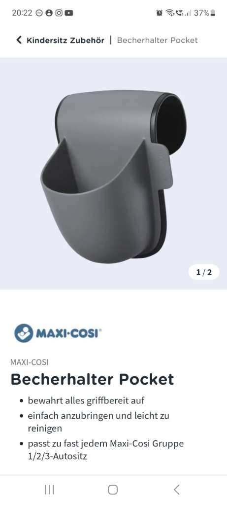 MAXI COSI Getränkehalter für Kinder-Autositz; Preis per Stück, € 9