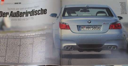 BMW M5 E60 - großes Archiv an Testberichten, € 9,- (37191 ) - willhaben