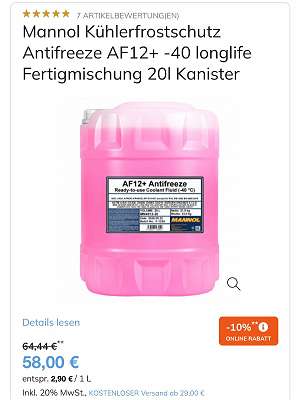 Kühlerfrostschutz G13 Fertiggemisch 1L von K2, € 3,50 (3161 Traisenort) -  willhaben