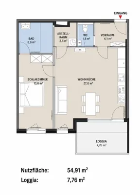 2-Zimmer-Wohnung kaufen in Wien – 55 m², € 349.000 – Bild 12 von 14