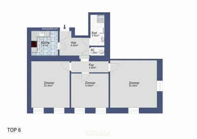 3-Zimmer-Wohnung mieten in Wien – 85 m², € 1.137 – Bild 12 von 12