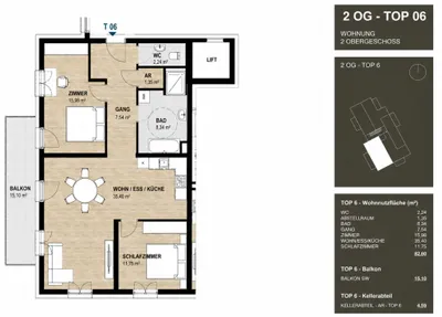 3-Zimmer-Wohnung mieten in Steyr – 83 m², € 1.309 – Bild 14 von 14