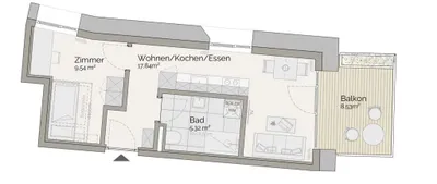 2-Zimmer-Wohnung kaufen in Innsbruck – 32,71 m², € 322.200 – Bild 3 von 11