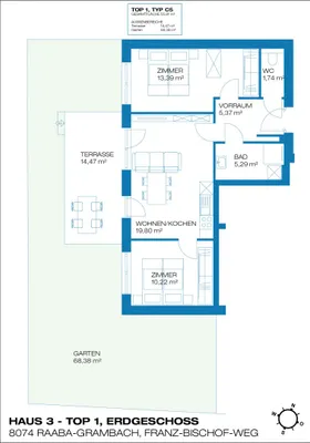3-Zimmer-Wohnung mieten in Graz-Umgebung – 55,81 m², € 931 – Bild 10 von 10