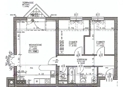 3-Zimmer-Wohnung mieten in Lilienfeld – 71,1 m², € 548 – Bild 4 von 4