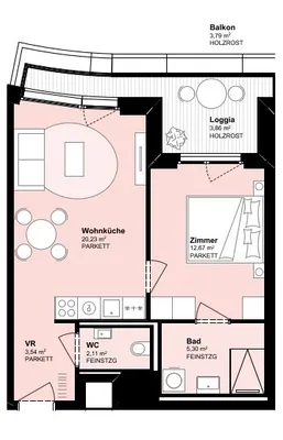 2-Zimmer-Wohnung mieten in Wien – 43,85 m², € 1.199 – Bild 19 von 20
