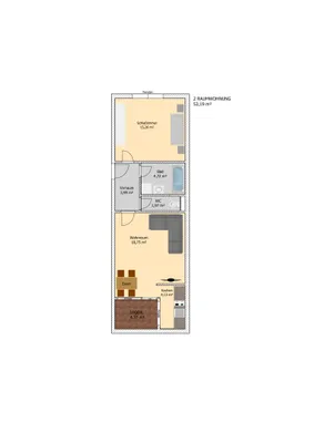 2-Zimmer-Wohnung mieten in Salzburg-Umgebung – 49 m², € 1.083 – Bild 8 von 8