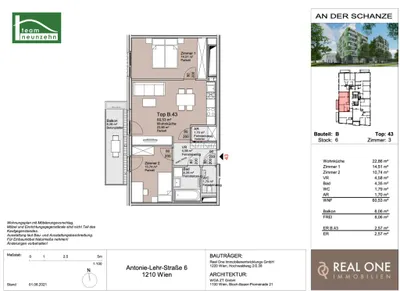 3-Zimmer-Wohnung kaufen in Wien – 60,53 m², € 475.000 – Bild 23 von 23