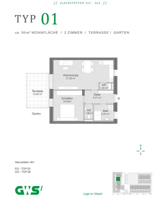 2-Zimmer-Wohnung mieten in Leibnitz – 56,34 m², € 667 – Bild 5 von 5