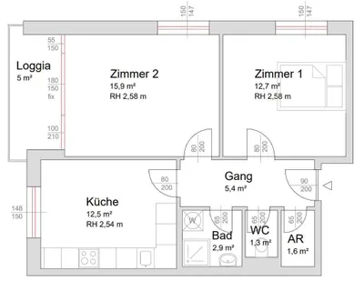 2-Zimmer-Wohnung mieten in Hollabrunn – 58 m², € 700 – Bild 18 von 18
