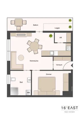 2-Zimmer-Wohnung kaufen in Wien – 50 m², € 285.000 – Bild 6 von 6