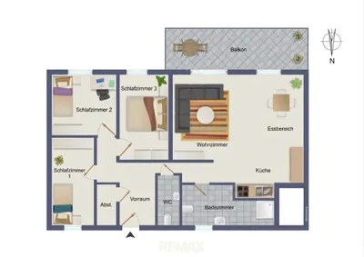 4-Zimmer-Wohnung kaufen in Graz-Umgebung – 84,18 m², € 289.000 – Bild 2 von 22