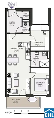 3-Zimmer-Wohnung mieten in Graz – 66,82 m², € 973 – Bild 18 von 18