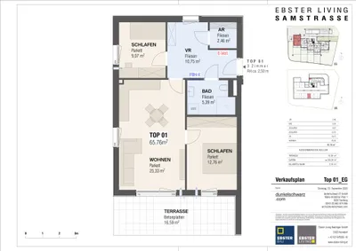 3-Zimmer-Wohnung kaufen in Salzburg Stadt – 65,8 m², € 608.000 – Bild 10 von 11