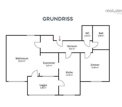Sonnige, ruhige 2,5 Zimmer Wohnung – Bild 3