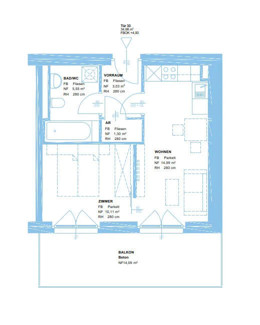 2-Zimmer Wohnung - mit perfekter Anbindung ins Zentrum - in Puntigam 8055 Graz - Ansicht 2
