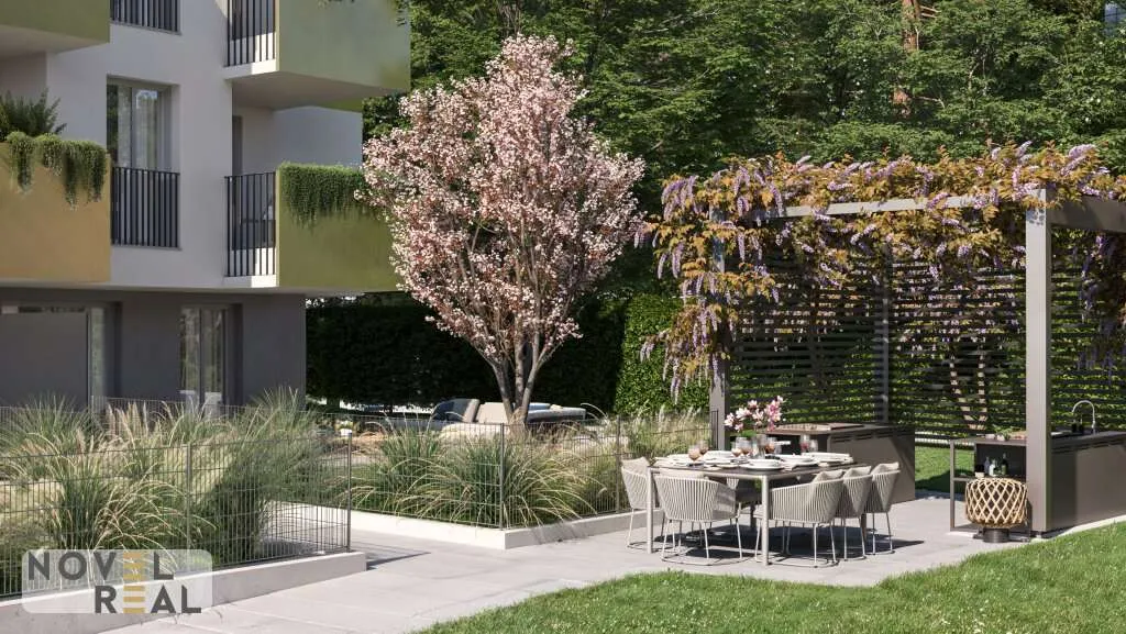 Exklusive Gartenwohnung mit exklusiven Highlight! Pool im Gemeinschaftsgarten! Nahe Lainzer Tiergarten - Erstbezug – pohled 3