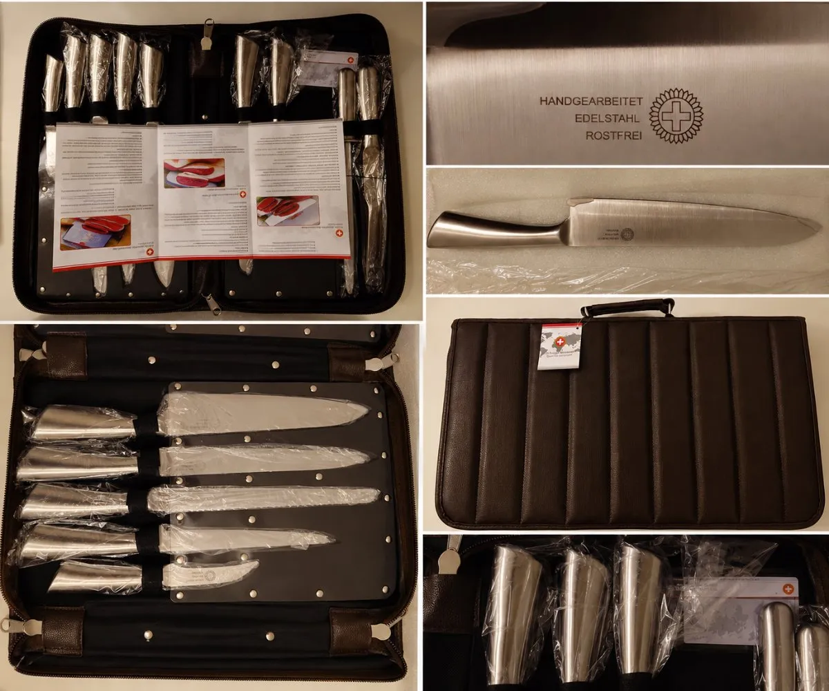 Profi Koch-Messerset | Edelstahl | umfangreiches Set mit hochwertiger Messertasche | NEU, € 199,- (9400 Auen)