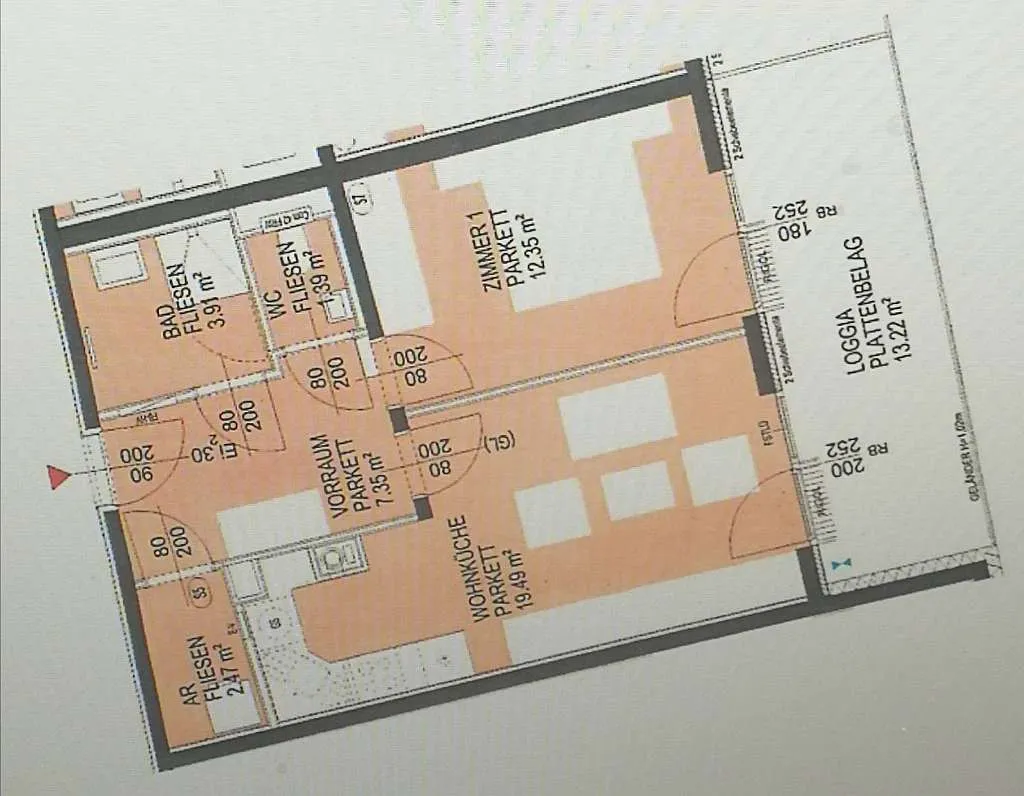 Provisionsfrei Ruhige 2 Zimmer Wohnung mit 13 m² großer Loggia - Ansicht 2