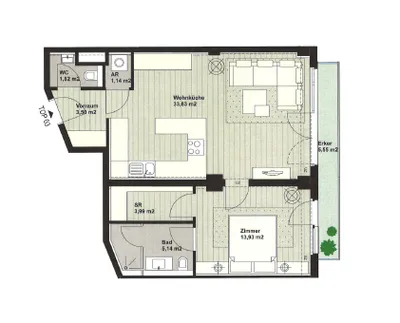 2-Zimmer-Wohnung mieten in Wien – 63 m², € 1.623 – Bild 17 von 17