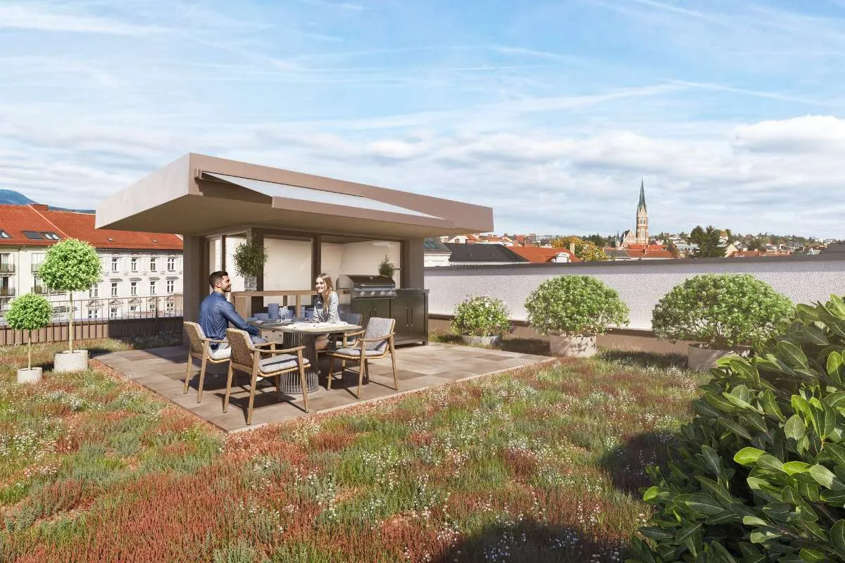 Baubeginn 2.12.2025! 3 Zi. Eigentumswohnung mit 69 m², 15 m² Terrasse und 42 m² Eigengarten! "Mitten in der Stadt" Dietrichsteinplatz 10a, 8010 Graz! - Widok 2
