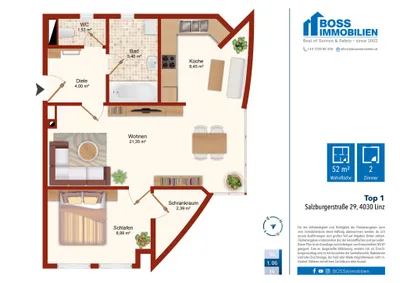 2-Zimmer-Wohnung mieten in Linz – 52,11 m², € 689 – Bild 12 von 12