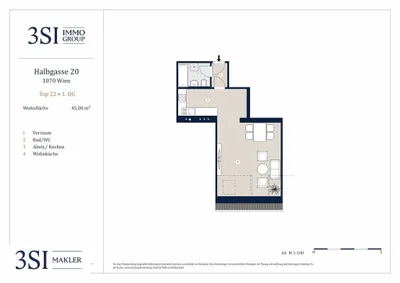 1-Zimmer-Wohnung kaufen in Wien – 45 m², € 339.000 – Bild 8 von 8