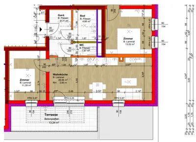 2-Zimmer-Wohnung mieten in Wiener Neustadt – 50,89 m², € 604 – Bild 2 von 10
