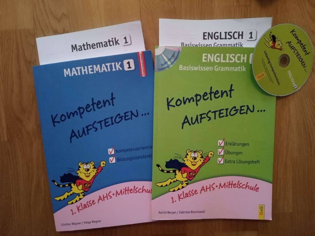 Lernhilfe Übungsbuch Kompetent aufsteigen Englisch 1 Basiswissen Grammatik AHS Mittelschule Berger Mathematik 1 Wagner