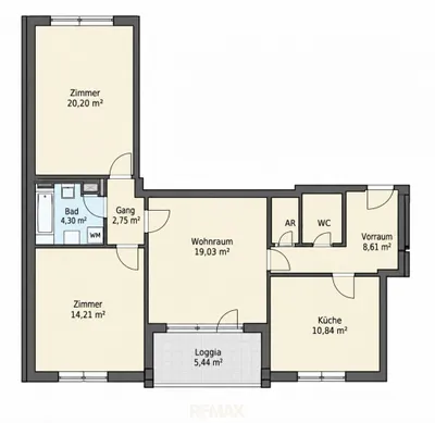 3-Zimmer-Wohnung kaufen in Baden – 84,96 m², € 324.000 – Bild 13 von 14