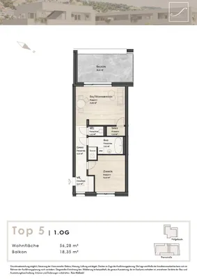 2-Zimmer-Wohnung kaufen in Linz Land – 56,28 m², € 299.000 – Bild 14 von 14