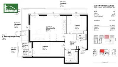 3-Zimmer-Wohnung mieten in Wien – 66,43 m², € 1.234 – Bild 21 von 21