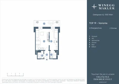 2-Zimmer-Wohnung kaufen in Wien – 37,4 m², € 170.000 – Bild 17 von 17