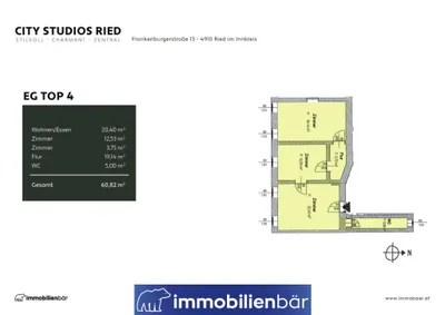 2-Zimmer-Gewerbeimmobilie kaufen in Ried im Innkreis – 60,82 m², € 146.000 – Bild 14 von 14