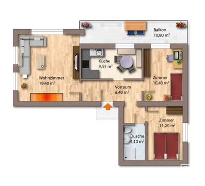 3-Zimmer-Wohnung kaufen in Zell am See – 61 m², € 239.000 – Bild 5 von 5