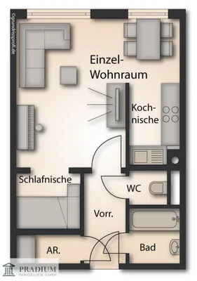 1-Zimmer-Wohnung kaufen in Wien – 36 m², € 260.000 – Bild 9 von 10
