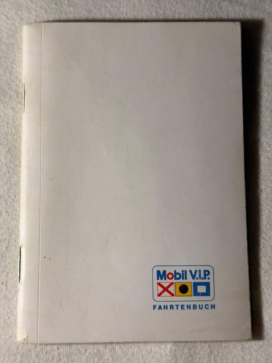 MOBIL V. I. P. FAHRTENBUCH - Historisches Dokument der österreichischen Automobil- und Mineralölgeschichte (ca. 1994/1995)