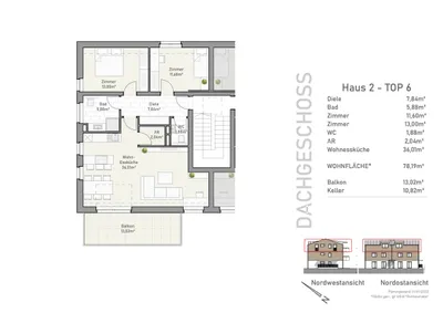 3-Zimmer-Wohnung kaufen in Braunau am Inn – 78 m², € 299.000 – Bild 10 von 11