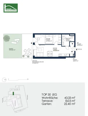 2-Zimmer-Wohnung mieten in Graz – 43,33 m², € 699 – Bild 15 von 15