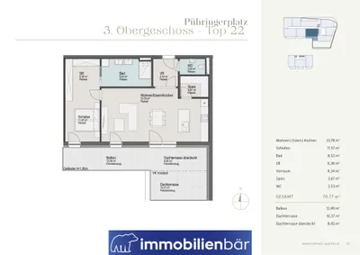 3-Zimmer-Wohnung kaufen in Grieskirchen – 70,77 m², € 354.000 – Bild 12 von 12