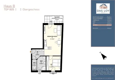 2-Zimmer-Wohnung kaufen in Wels – 58,1 m², € 303.674 – Bild 5 von 5