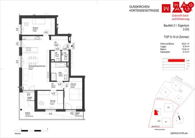 4-Zimmer-Wohnung kaufen in Wels-Land – 90,61 m², € 420.400 – Bild 5 von 6