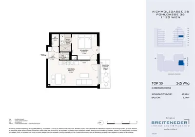 Wohnung kaufen in Wien – 43,94 m², € 299.000 – Bild 10 von 11